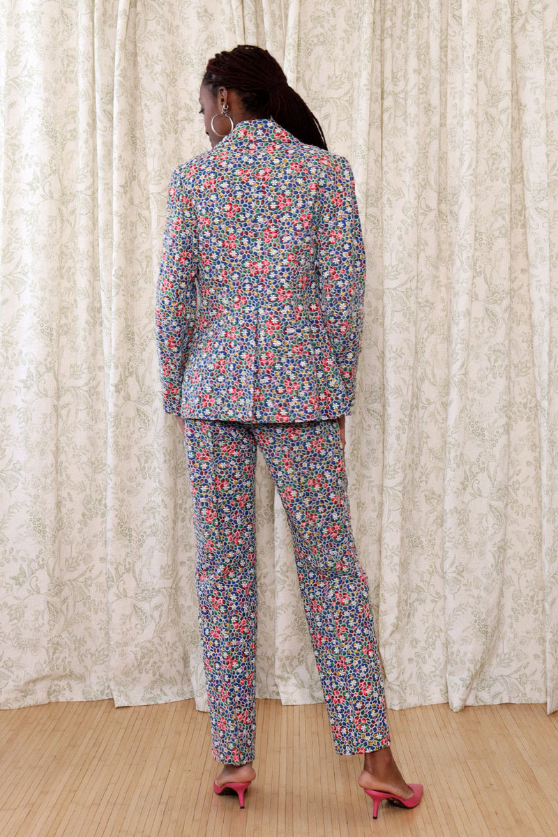 Full Floral Honeycomb Pant Suit S