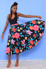 Dancing Floral Circle Skirt S/M