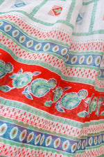 Cotton Voile Folk Pattern Dress S