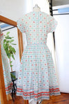 Cotton Voile Folk Pattern Dress S