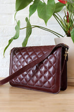 Quilted Burgundy Leather Purse