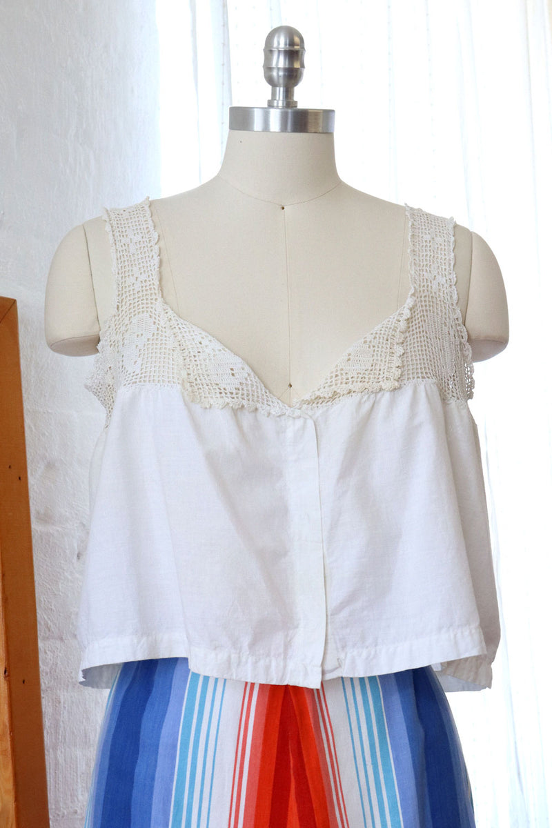 Edwardian Butterfly Crochet Top L