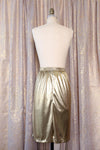Liquid Gold Lamé Skirt XL