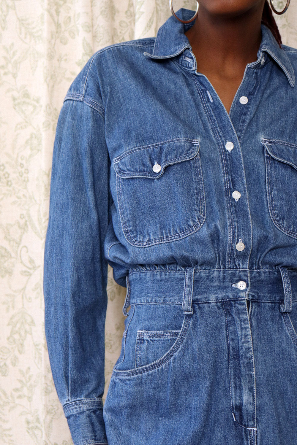 Denim Structured Shirt Dress XS OMNIA Denim Structured Shirt Dress XS OMNIA