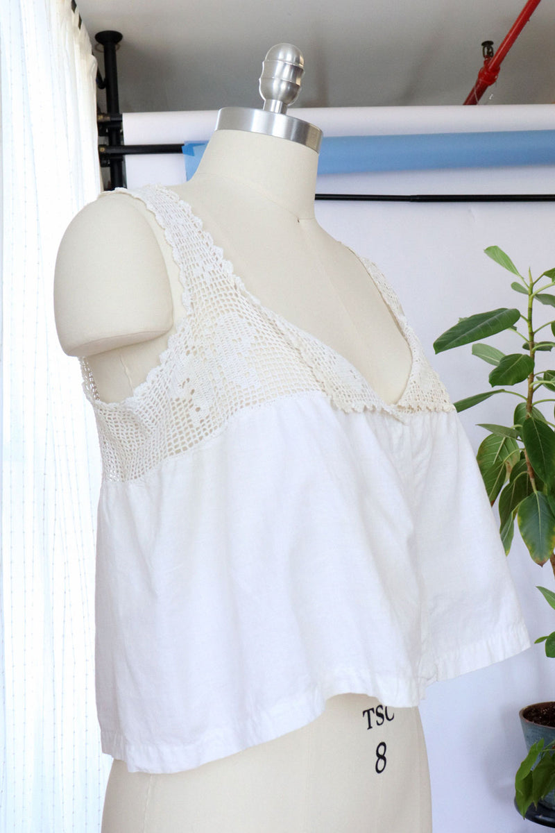 Edwardian Butterfly Crochet Top L