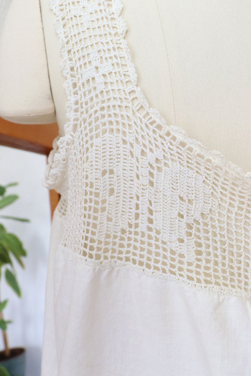 Edwardian Butterfly Crochet Top L