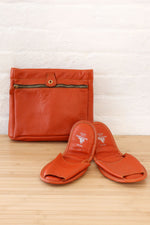 Pumpkin Leather "Tucaway" Travel Set