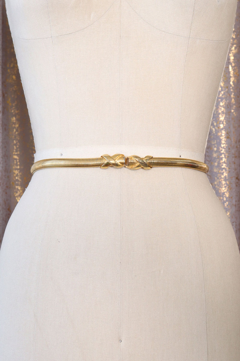Skinny Golden Snake Belt