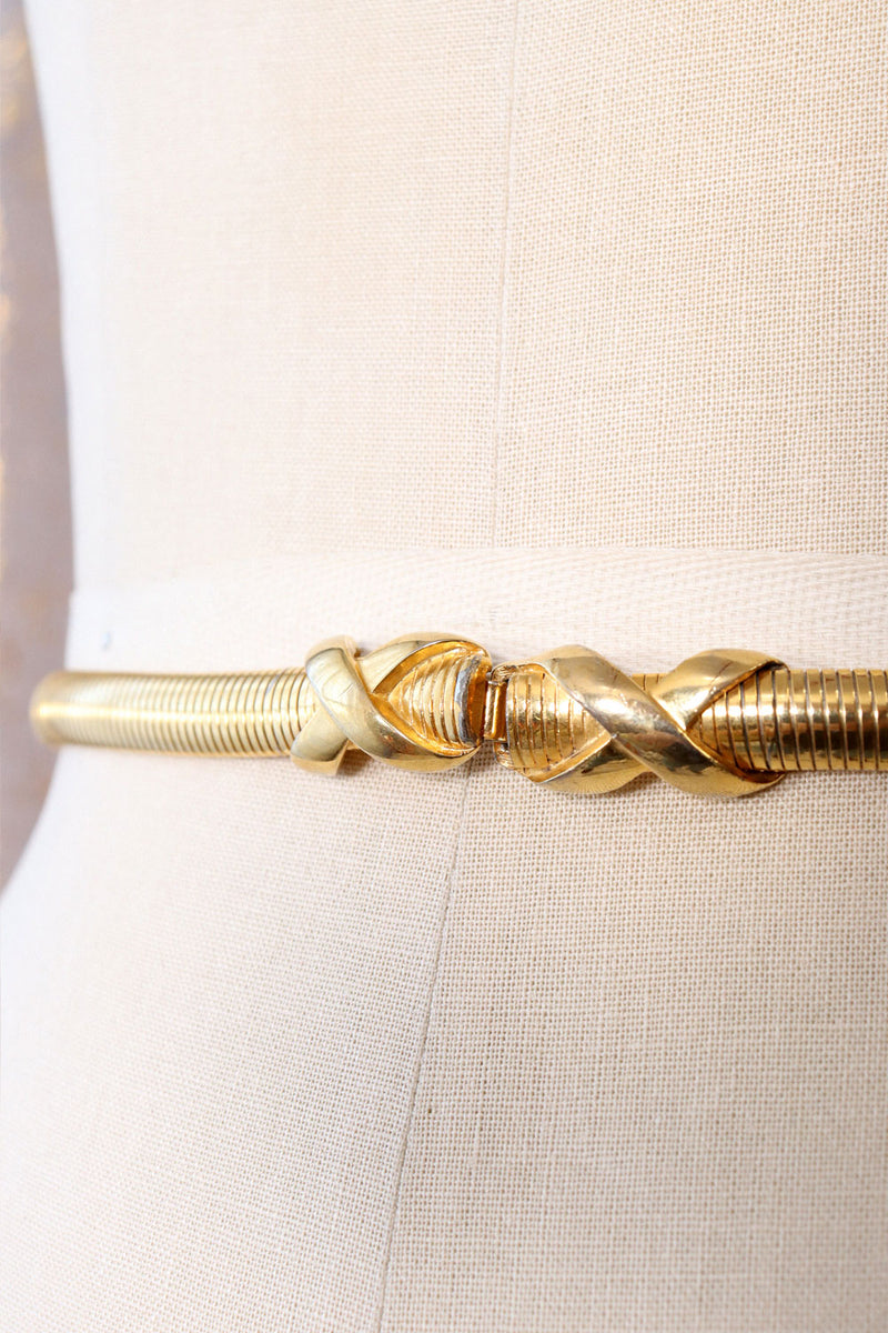 Skinny Golden Snake Belt