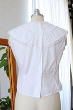 Collared Crisp White Shell L