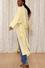 Butter Yellow Linen Duster M/L