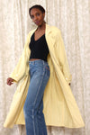 Butter Yellow Linen Duster M/L