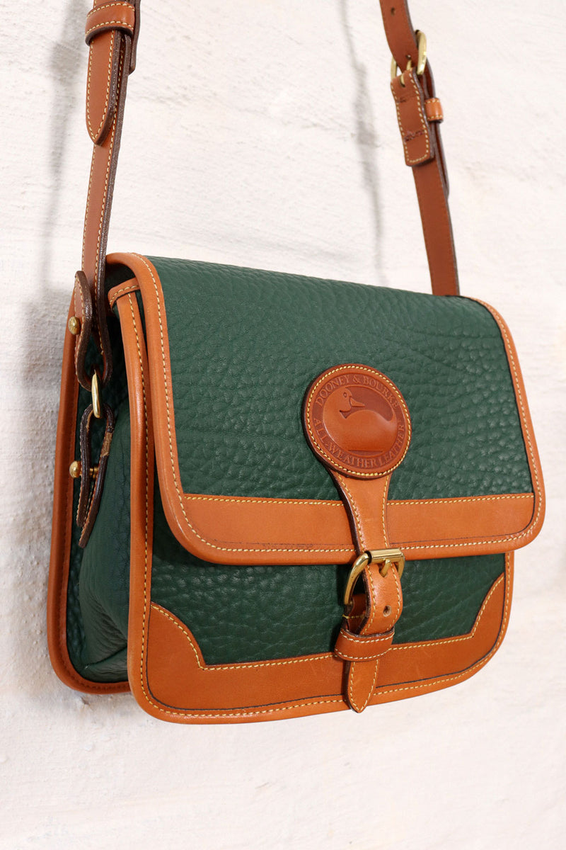 Dooney & Bourke Purse: Green Leather Satchel