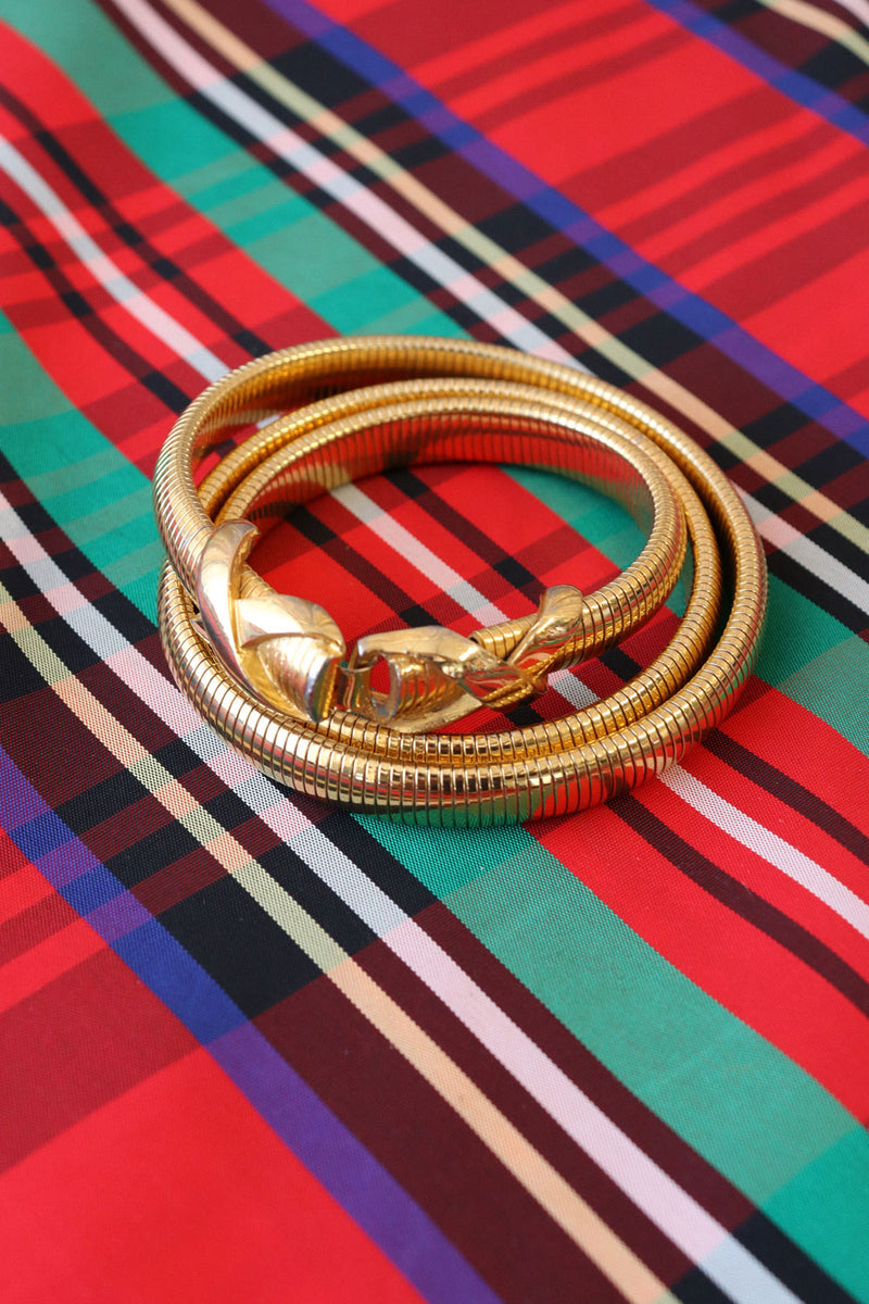 Skinny Golden Snake Belt