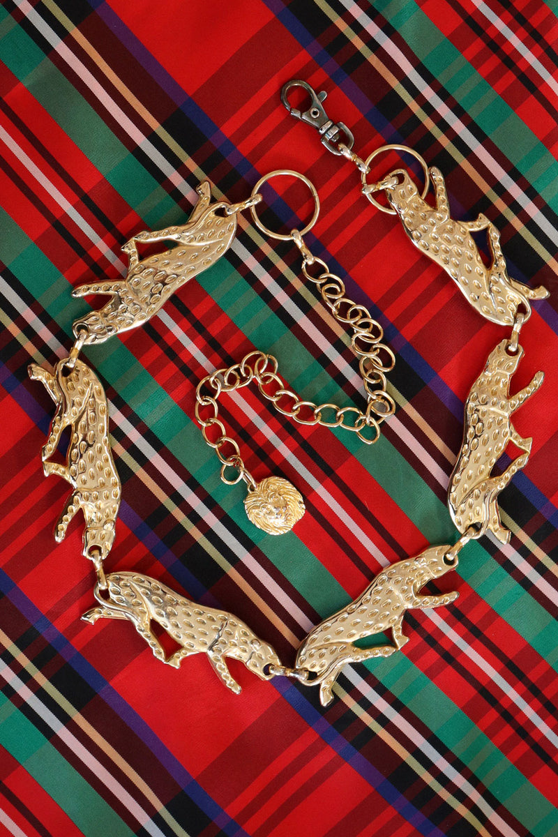 Golden Leopards Chain Belt