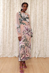 1970s Hanae Mori Silk Chiffon Lily Gown L