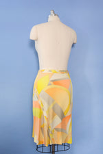 Leonard Zesty Silk Jersey Skirt S/M