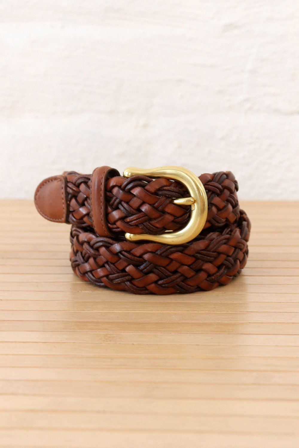 Coach British Tan Braided Belt