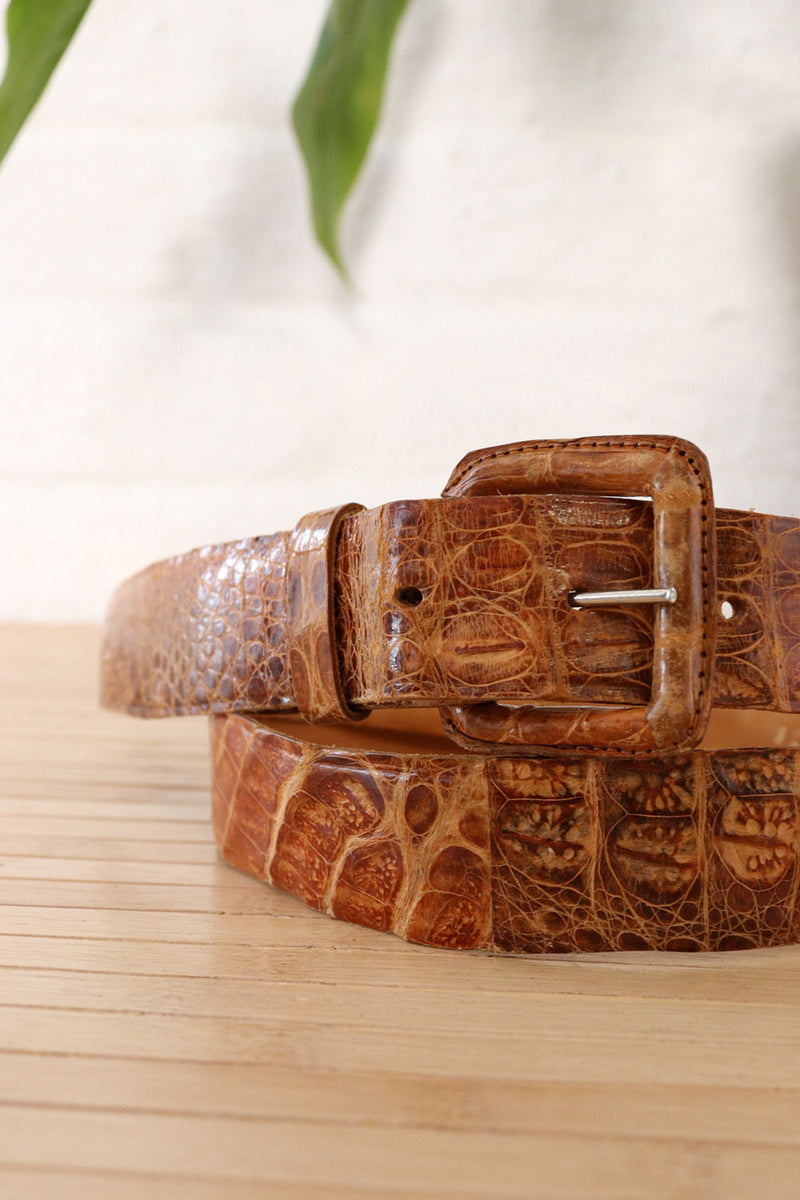 Honey Crocodile Belt