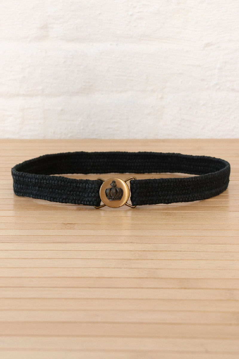 Crown Buckle Stretch Belt