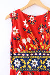 Double Floral Wide Leg Cotton Jumpsuit M