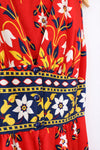 Double Floral Wide Leg Cotton Jumpsuit M