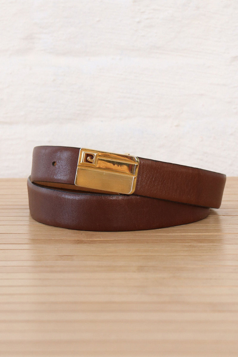 Pierre Cardin Walnut Leather Belt