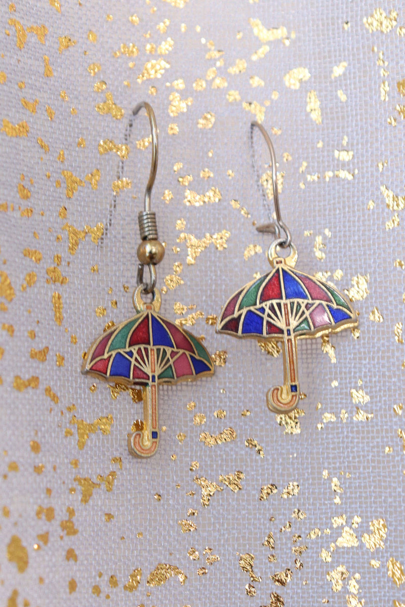Umbrella Enamel Earrings