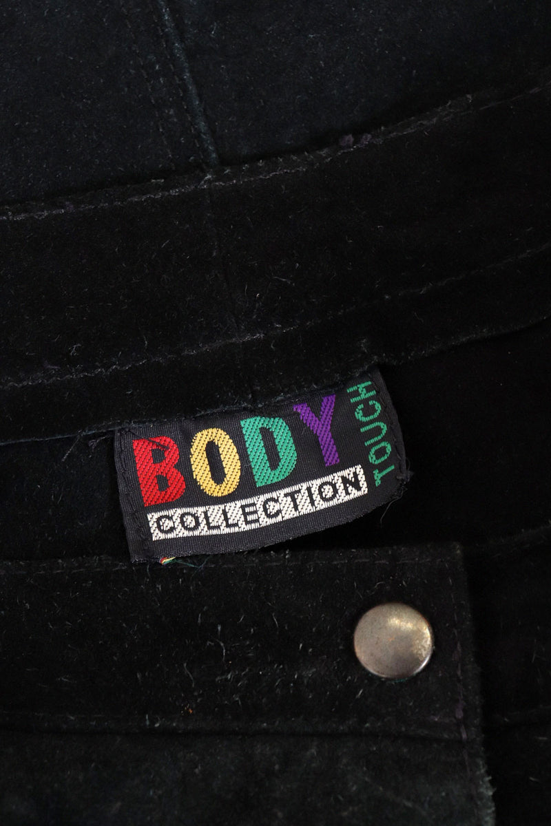 Ebony Suede Snap Mini S