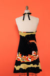 Terrycloth Abstract Halter Dress XS/S