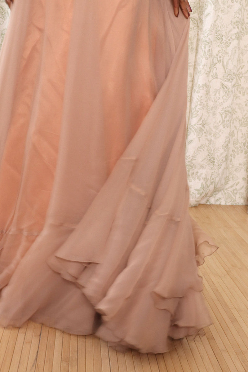 Hilary Floyd Balloon Sleeve Chiffon Gown XS-M