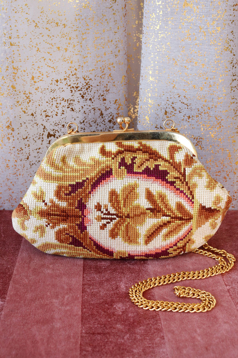 Baroque Needlepoint Chain Purse