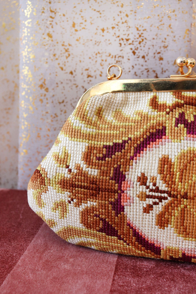 Baroque Needlepoint Chain Purse