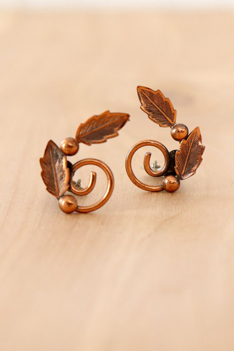 Fall Foliage Copper Clip-ons