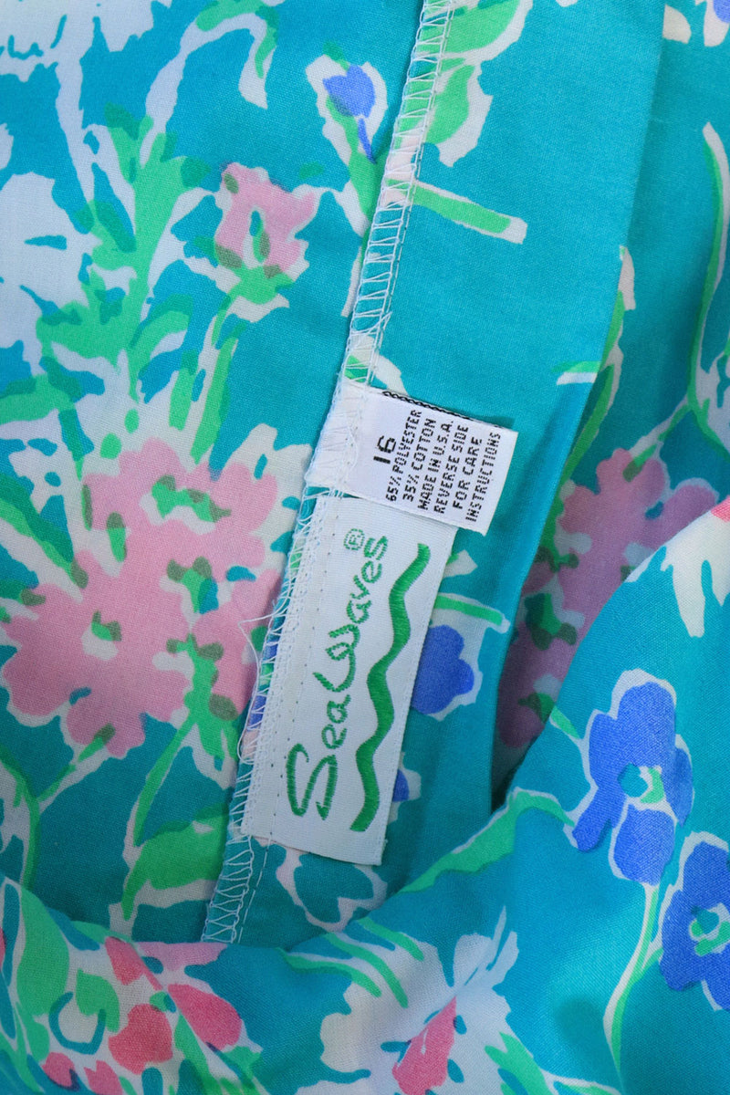 SeaWaves Aqua Floral Playsuit L/XL