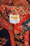 Kaiser Block Print Sweeping Cotton Caftan XS-M/L