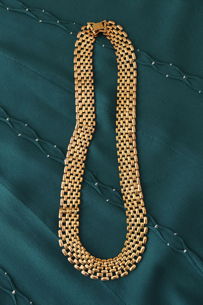 Wavy Goldtone Chain Necklace