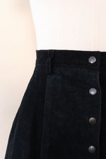 Ebony Suede Snap Mini S