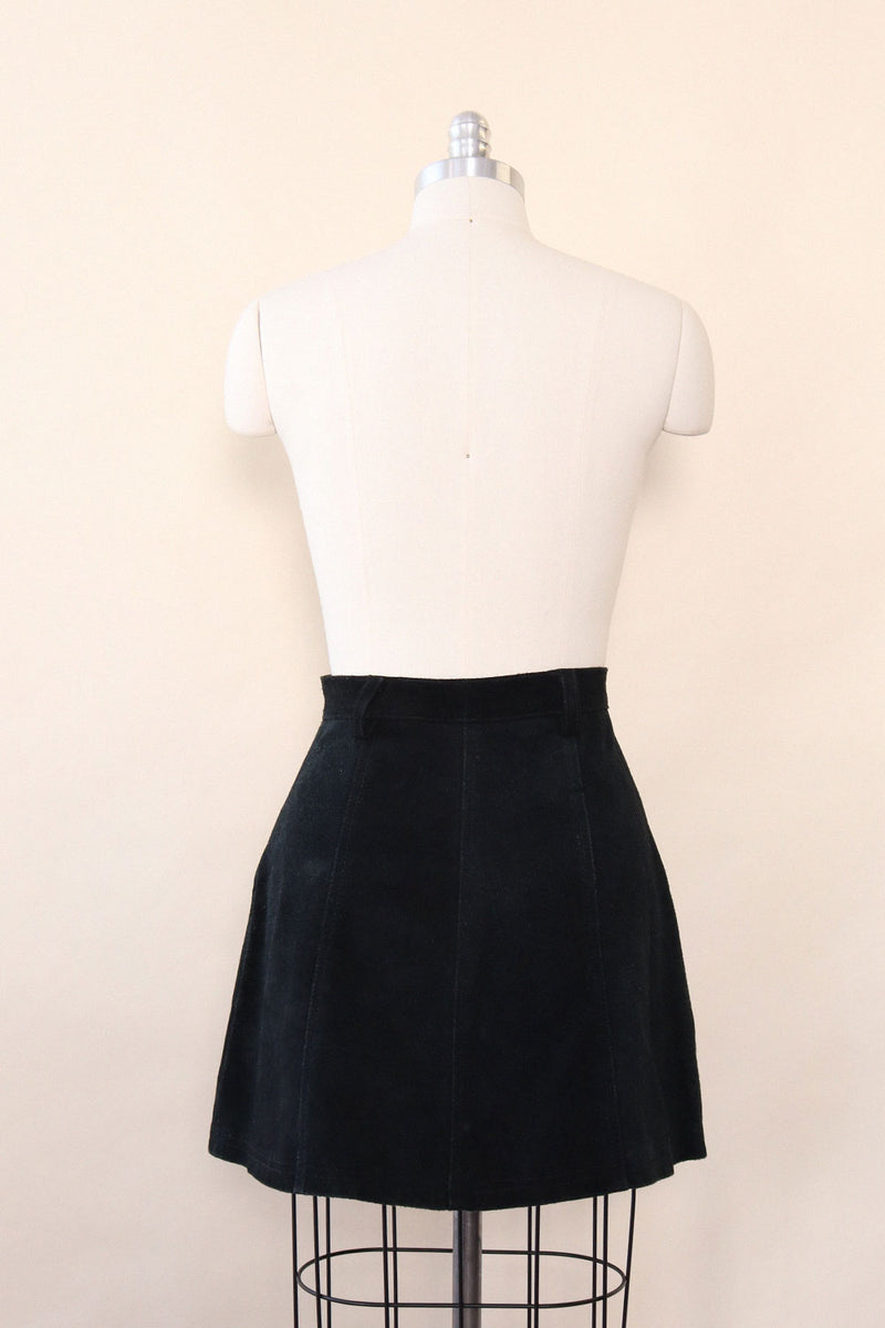 Ebony Suede Snap Mini S