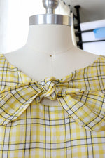 Daffodil Plaid Voile Dress M