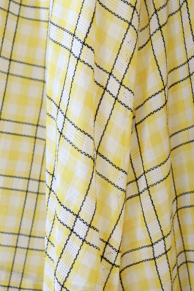 Daffodil Plaid Voile Dress M