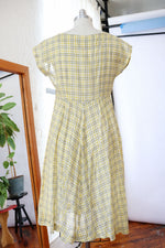 Daffodil Plaid Voile Dress M
