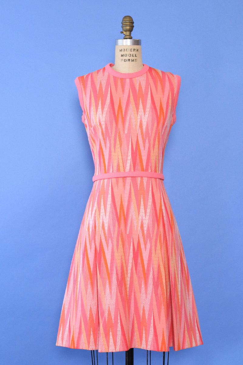 Psych Pink Knit Dress L