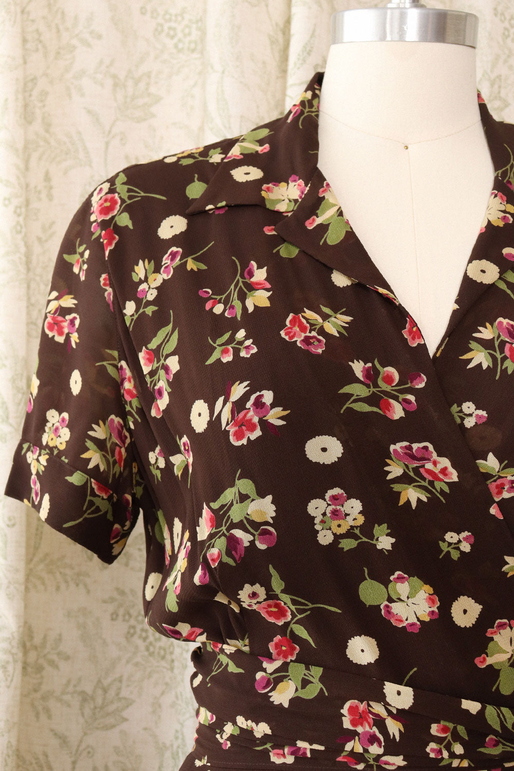 Cocoa Floral Wrap Dress M/L