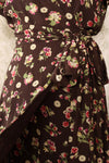 Cocoa Floral Wrap Dress M/L