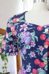 Strawberry & Cherry Print Dress S