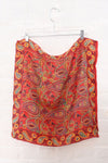 Crimson Indian Silk Scarf