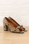 Margaret Jerrold Snakeskin Peeptoe Heels 6-6.5