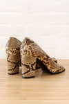 Margaret Jerrold Snakeskin Peeptoe Heels 6-6.5