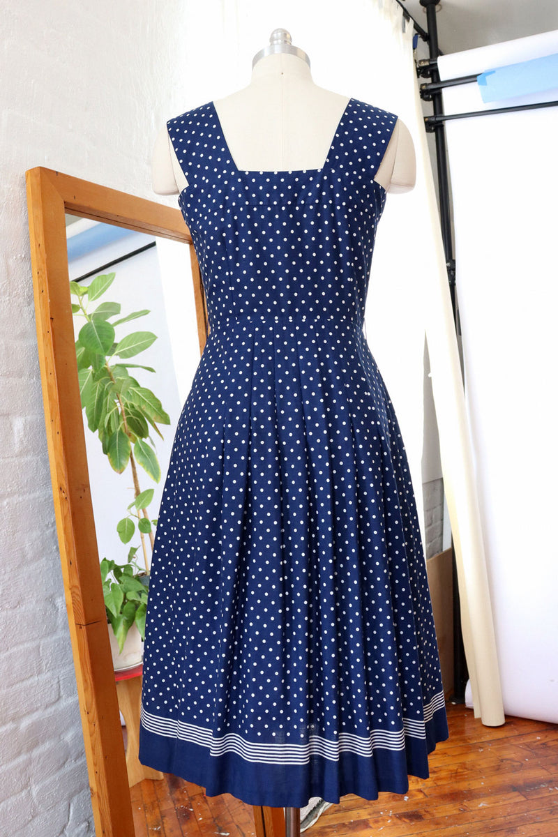 Mediterranean Polka Dot Dress M OMNIA Mediterranean Polka Dot Dress M OMNIA